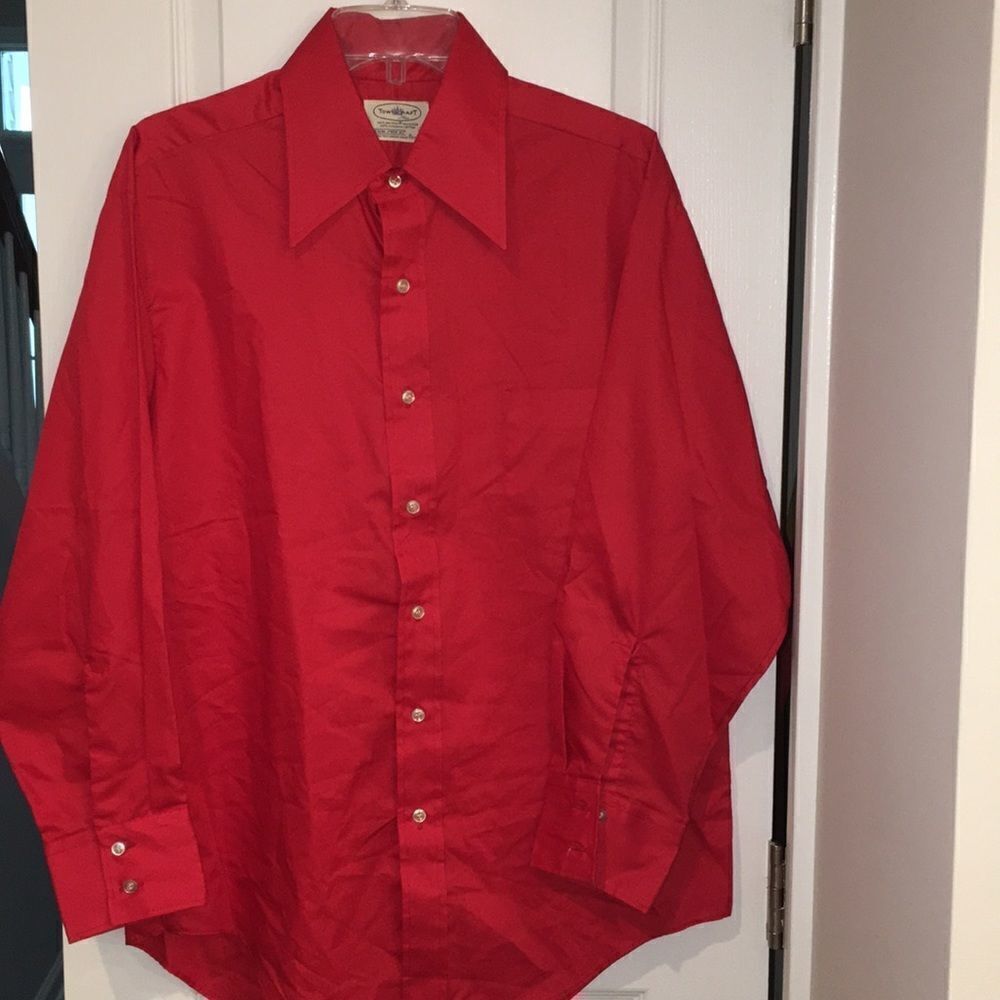 Towncraft tapered vintage retro big collar shirt